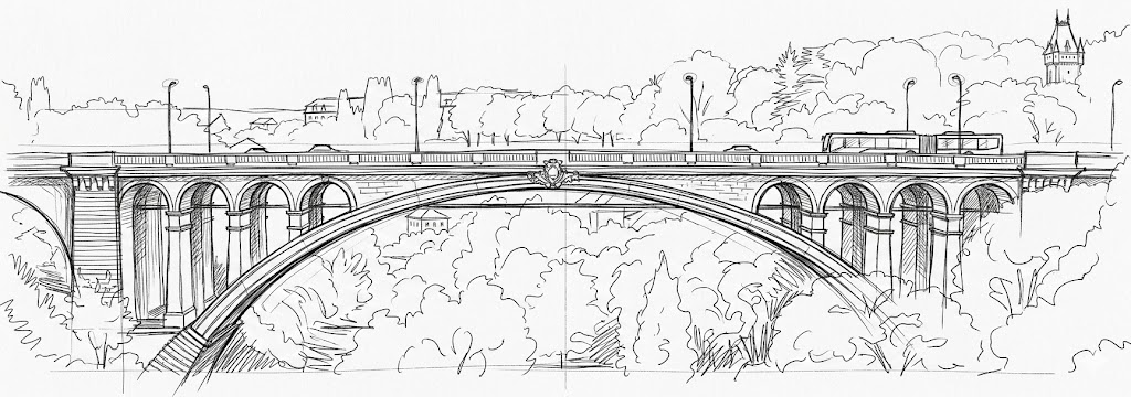 Luxembourg Excellence Bridge Sketch