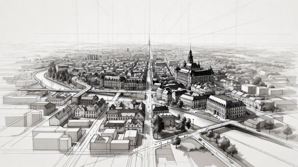 Pont Adolphe Luxembourg Style Croquis